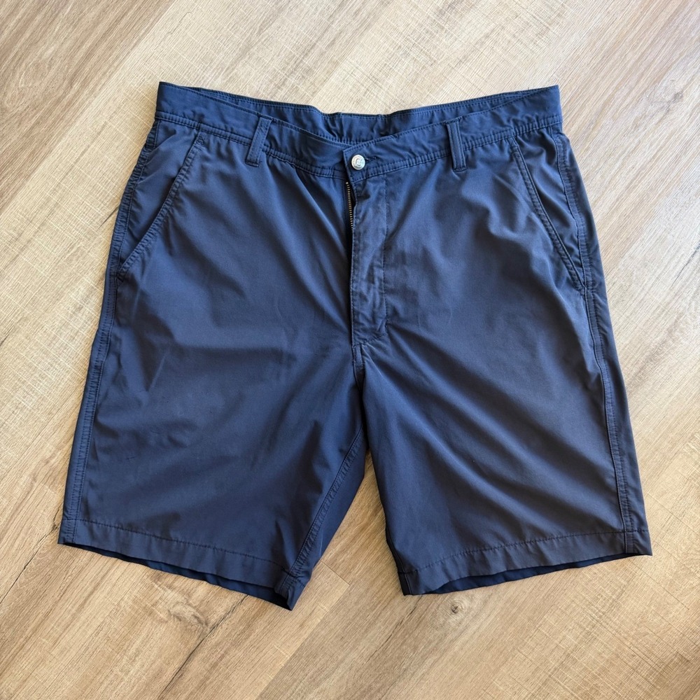 FootJoy Mens Navy Blue Performance Golf Shorts W34 SKU 23938 FJ Logo Lightweight